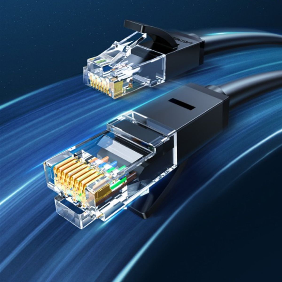 Cáp mạng đúc sẵn Cat6 tròn dài 15m chính hãng Ugreen 20165 cao cấp