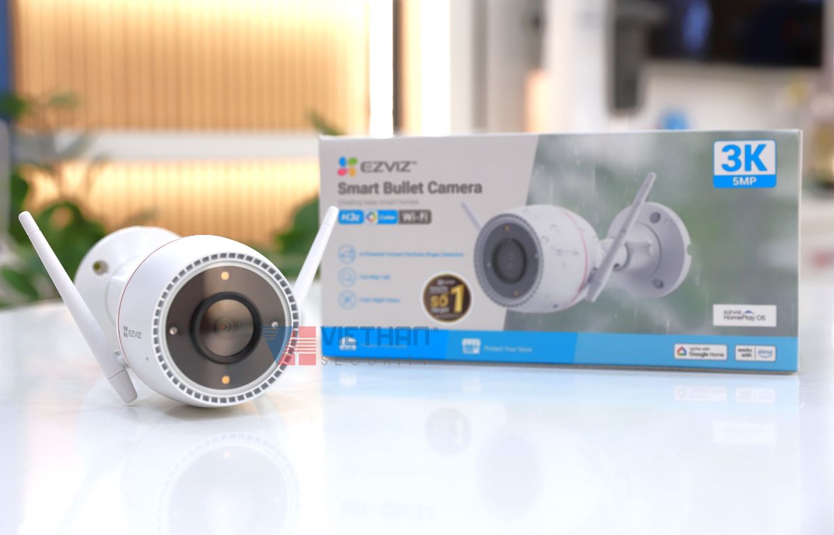 Camera ngoài trời Ezviz H3C 3K 5MP, ghi hình màu ban đêm 30m, chủ động phòng vệ, nhận biết cử chỉ