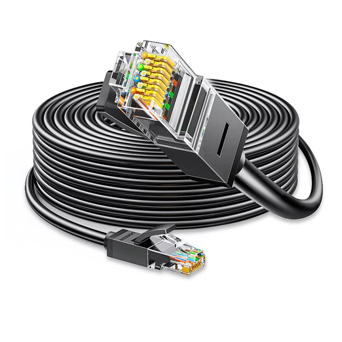 Cáp mạng đúc sẵn Cat6 tròn dài 30m chính hãng Ugreen 20168 cao cấp