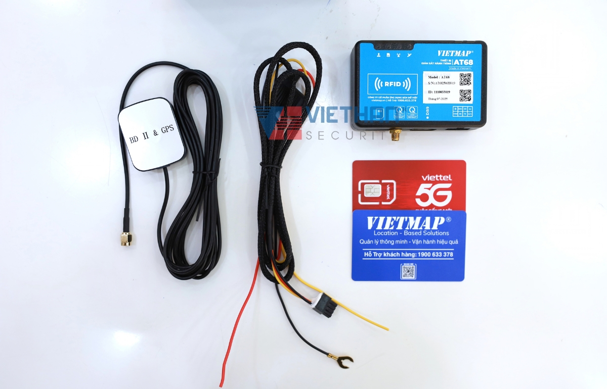 Thiết bị giám sát hành trình ô tô Vietmap GSM AT68 QLX NĐ91 (Hộp đen ô tô ) hợp chuẩn xe kinh doanh vận tải