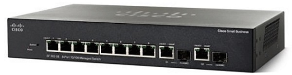 Switch Cisco SRW208P-K9 8-port PoE ( tối đa 62W) 10/100 + 2-Port Gigabit Switch 