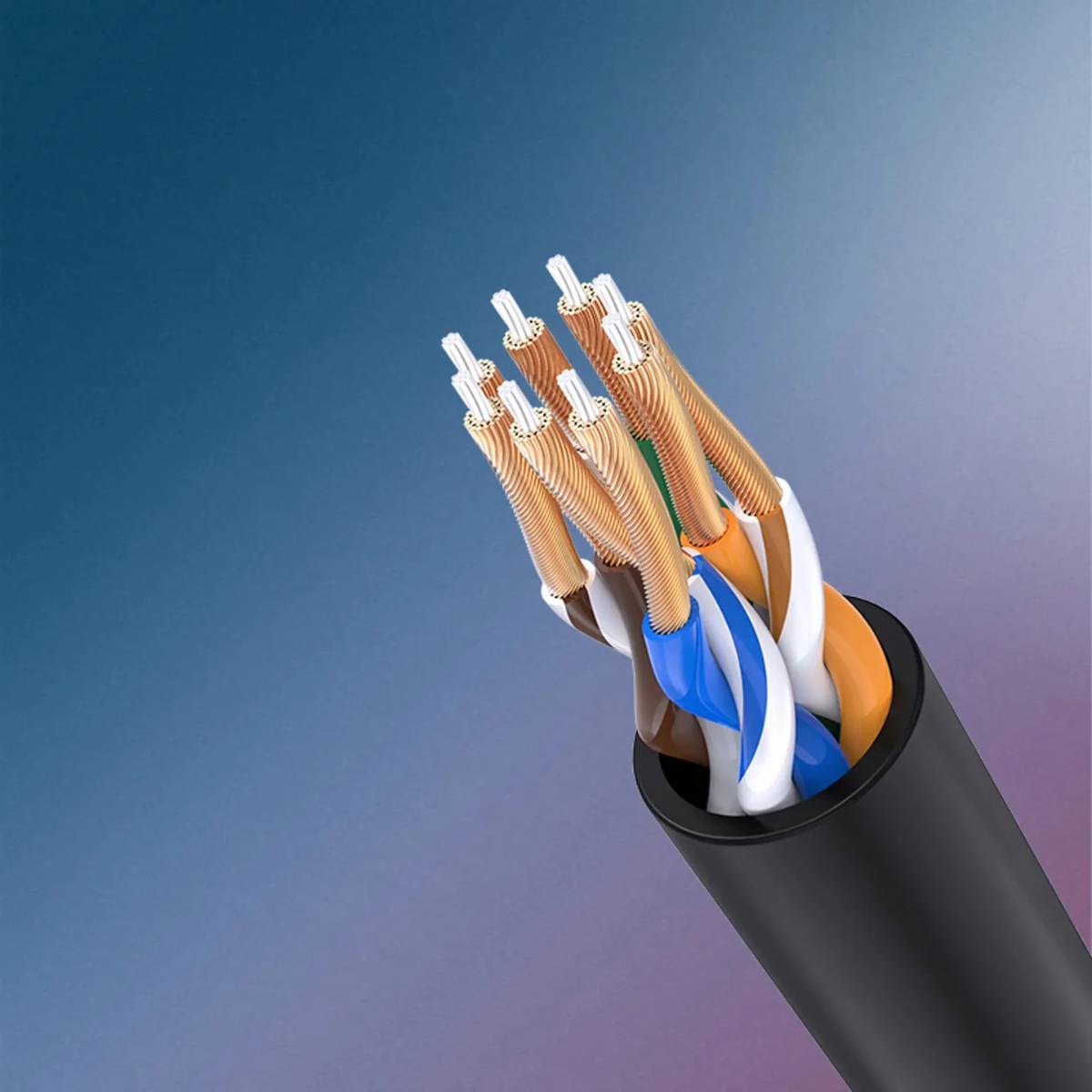 Cáp mạng đúc sẵn Cat6a dài 0,5m chính hãng Ugreen 70331 cao cấp