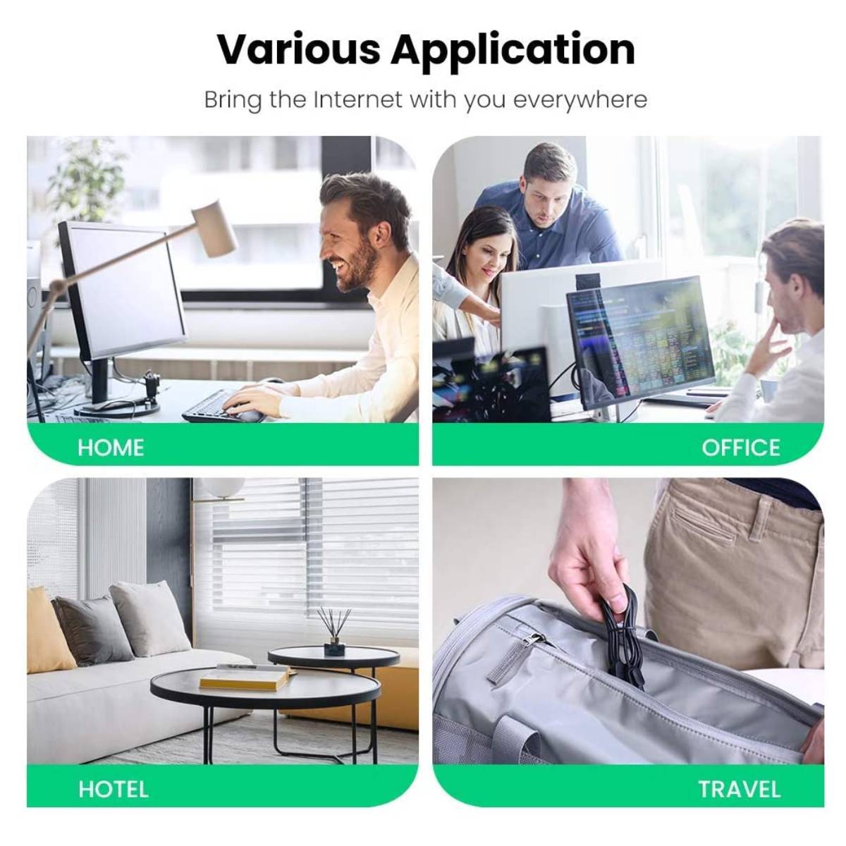 Cáp mạng đúc sẵn Cat6a dài 5m chính hãng Ugreen 70654 cao cấp