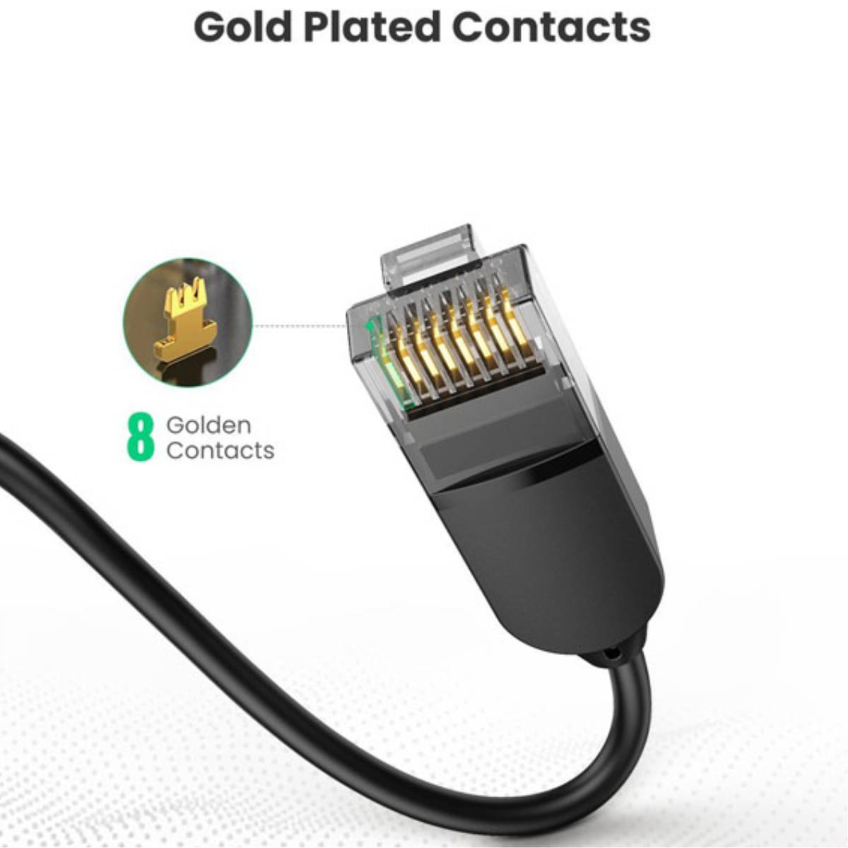 Cáp mạng đúc sẵn Slim Cat6a 10Gbps 500MHz dài 10m Ugreen 70656 cao cấp