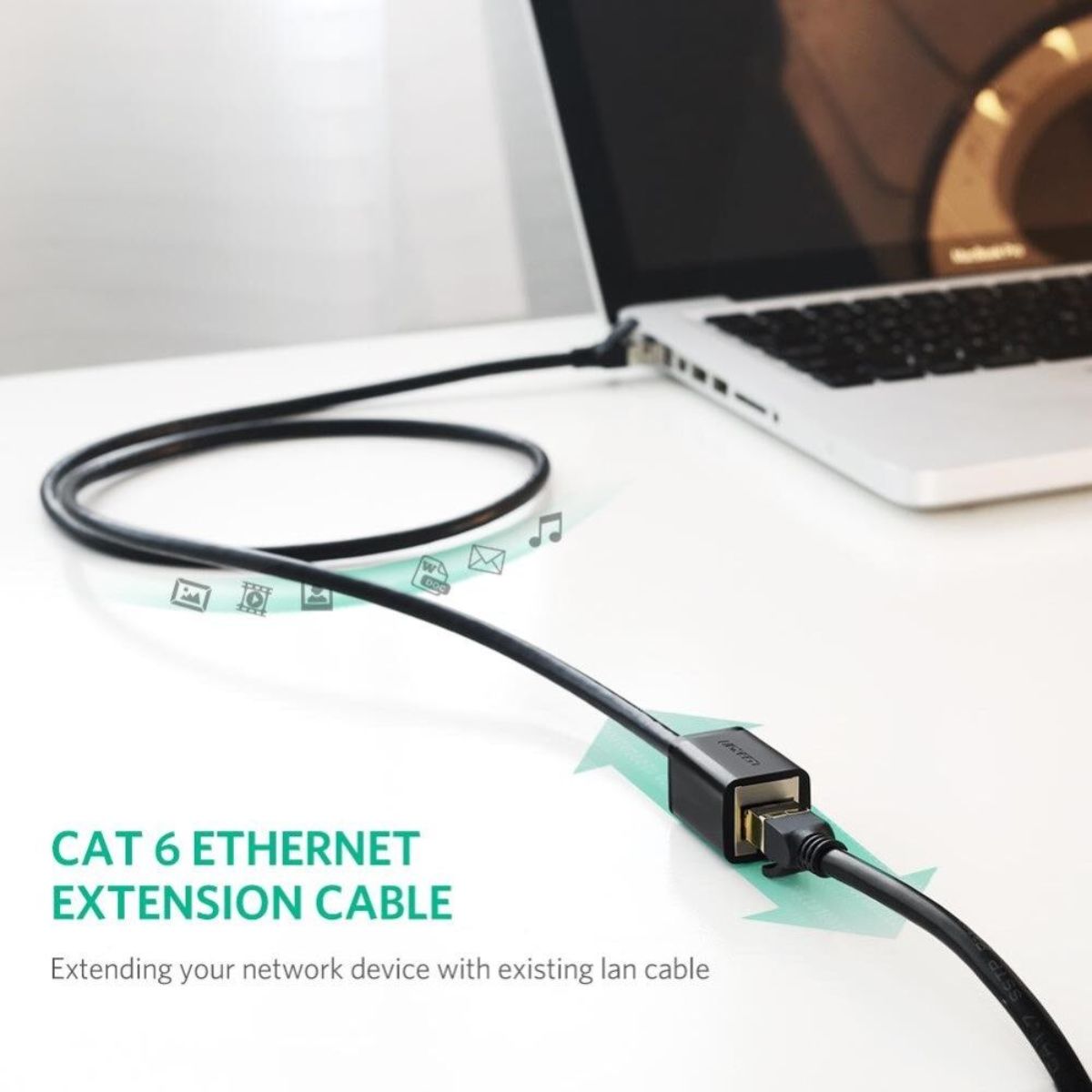 Cáp mạng đúc sẵn Cat6 nối dài 2m chính hãng Ugreen 11281 cao cấp