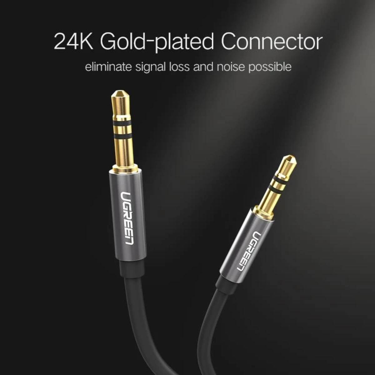Cáp Audio 3.5mm dây tròn 1,5M Ugreen 10734 chính hãng