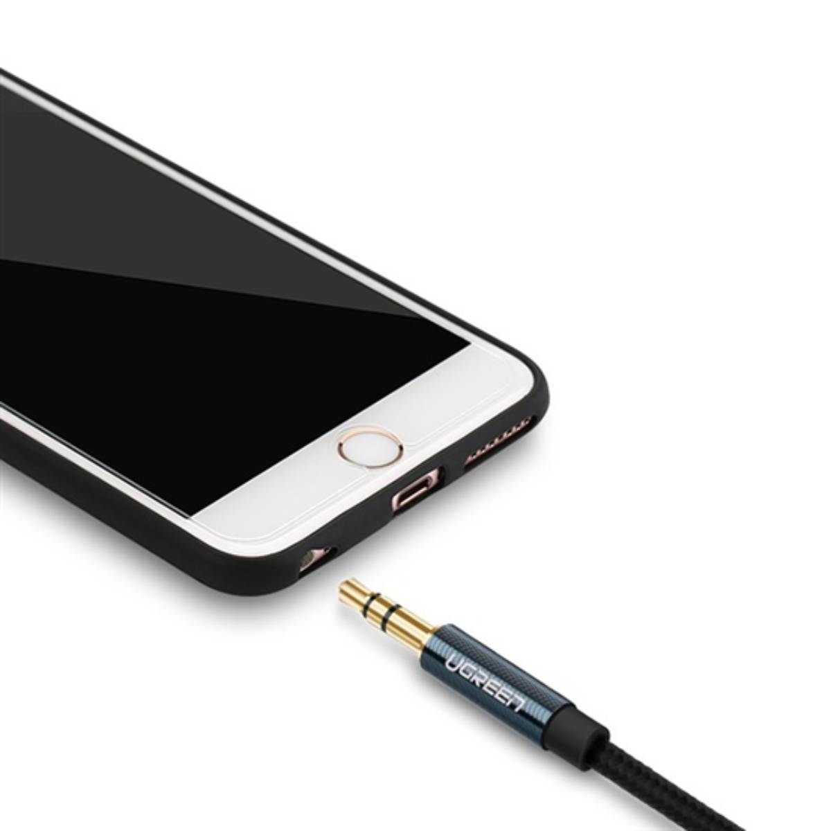 Cáp Audio AUX 3.5mm trên ô tô dài 1,5m chính hãng Ugreen 10686 cao cấp
