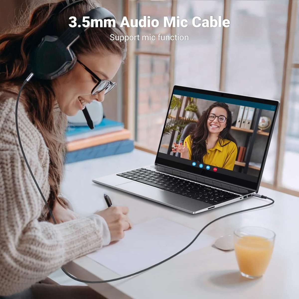 Cáp đực 3.5mm Vỏ nhôm bện 1M 10648