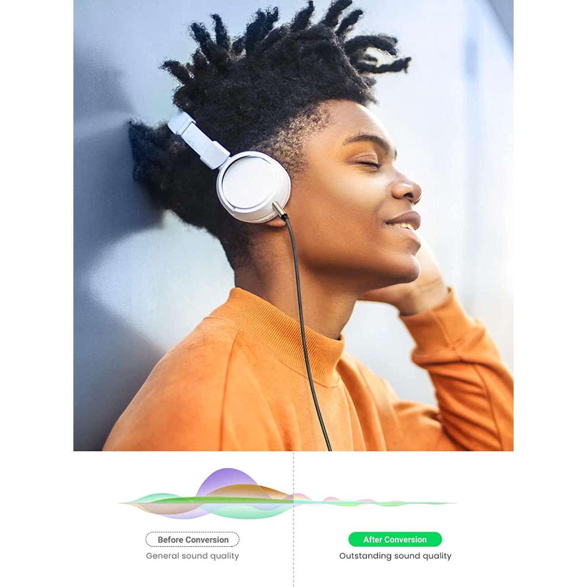 Cáp Audio 3.5mm dài 0.5M Ugreen 10601 mạ vàng chính hãng