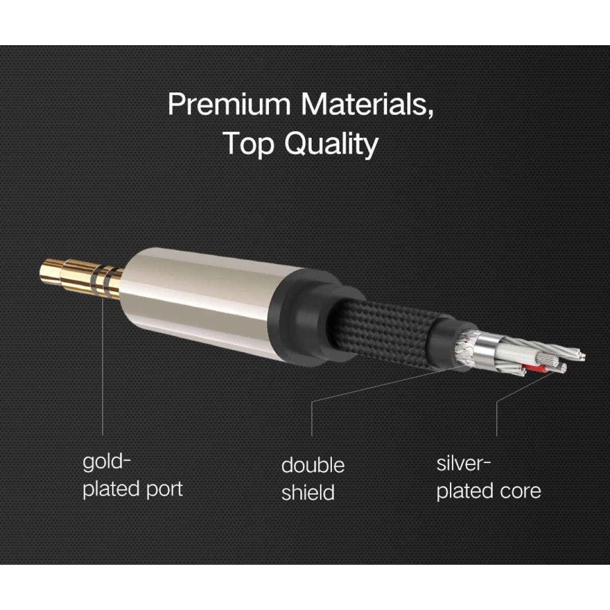 Cáp Audio AUX 3,5mm trên ô tô dài 2m chính hãng Ugreen 10604 cao cấp