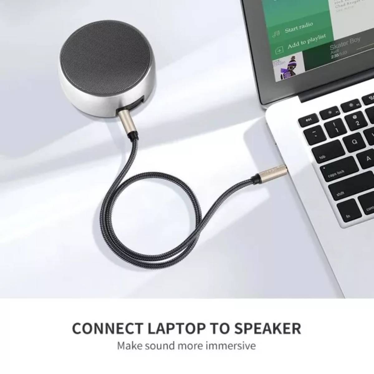 Cáp Audio AUX 3,5mm trên ô tô dài 3m chính hãng Ugreen 10605 cao cấp