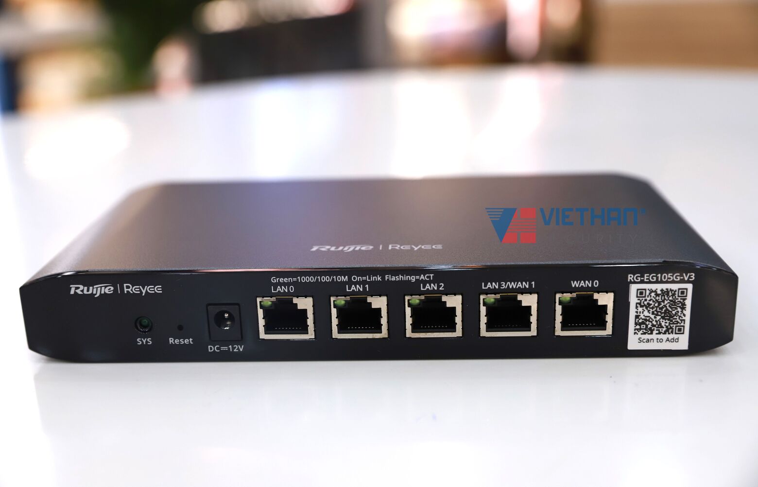  Bộ định tuyến Smart Gateway 5 Cổng Ruijie  RG-EG105G-V3 Chịu tải 100 Users, bộ nhớ Flash 32MB  