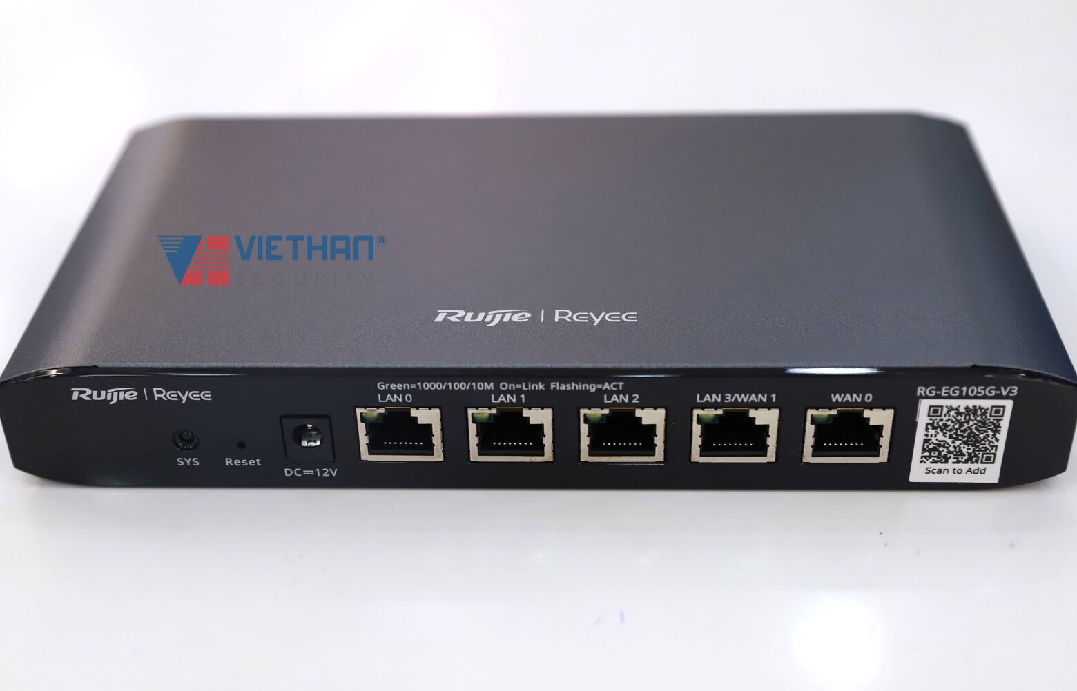  Bộ định tuyến Smart Gateway 5 Cổng Ruijie  RG-EG105G-V3 Chịu tải 100 Users, bộ nhớ Flash 32MB  