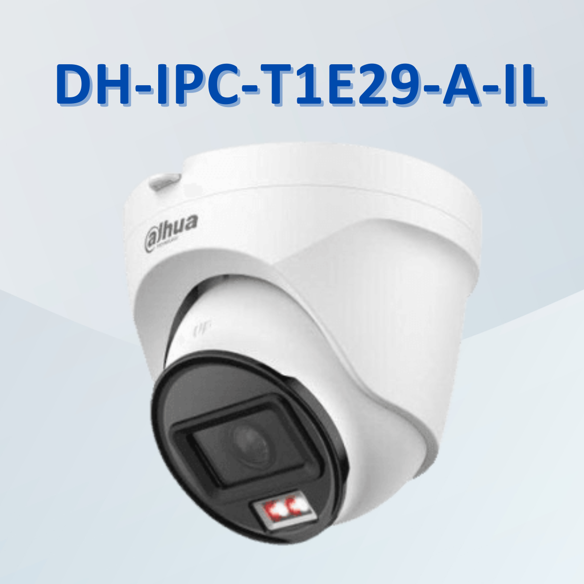 Camera IP ECO Dome 2MP DAHUA DH-IPC-T1E29-A-IL, Đèn LED, tích hợp MIC, phát hiện con người. 