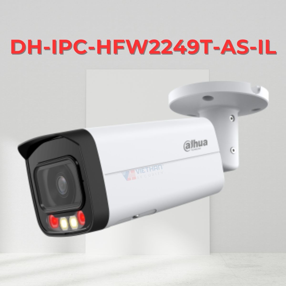 Camera IP WIZSENSE DAHUA DH-IPC-HFW2249T-AS-IL 2Mp, Đèn LED, hồng ngoại 60m, tích hợp MIC