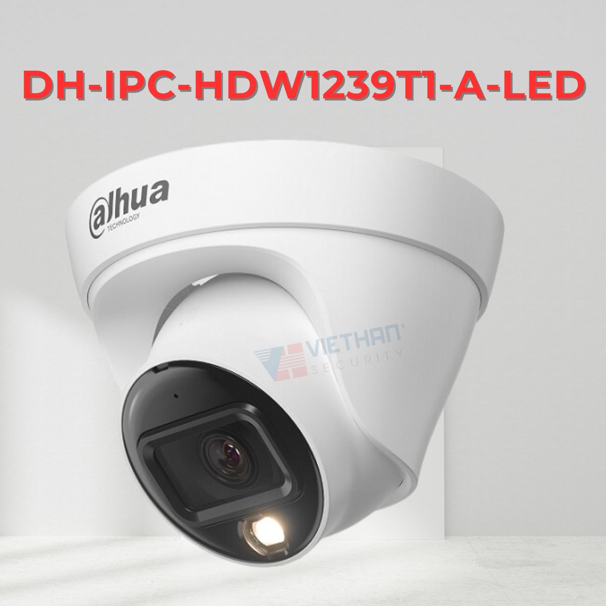 Camera IP Dome Full Color 2MP DAHUA DH-IPC-HDW1239T1-A-LED, phát hiện con người, tích hợp mic, tầm nhìn 30m 