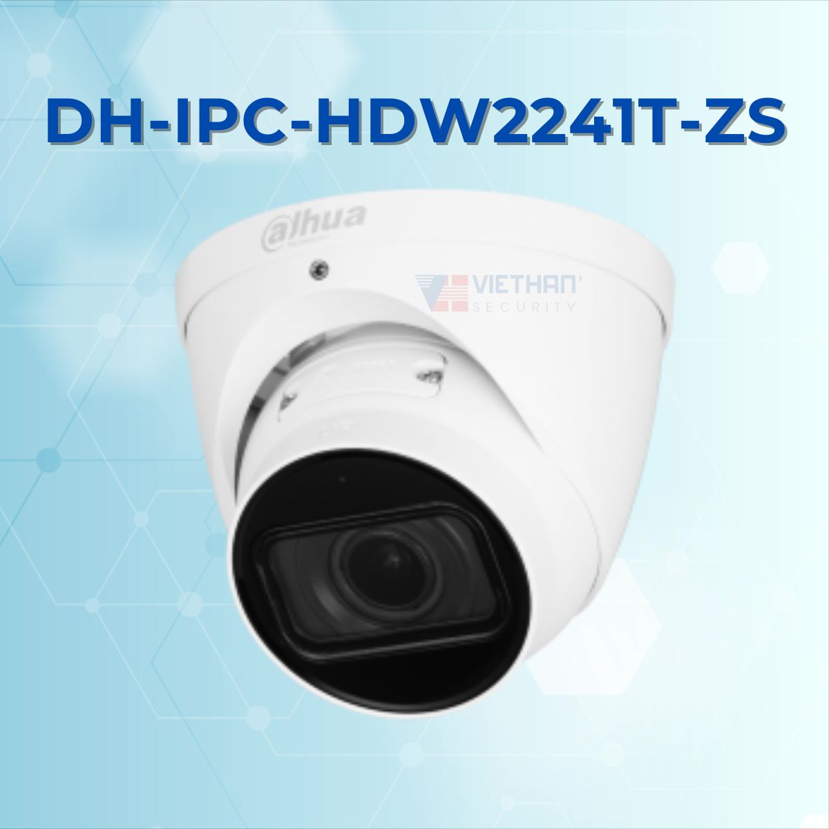 Camera IP Dome 2MP DAHUA DH-IPC-HDW2241T-ZS, phát hiện thông minh, hồng ngoại 40m, IP67