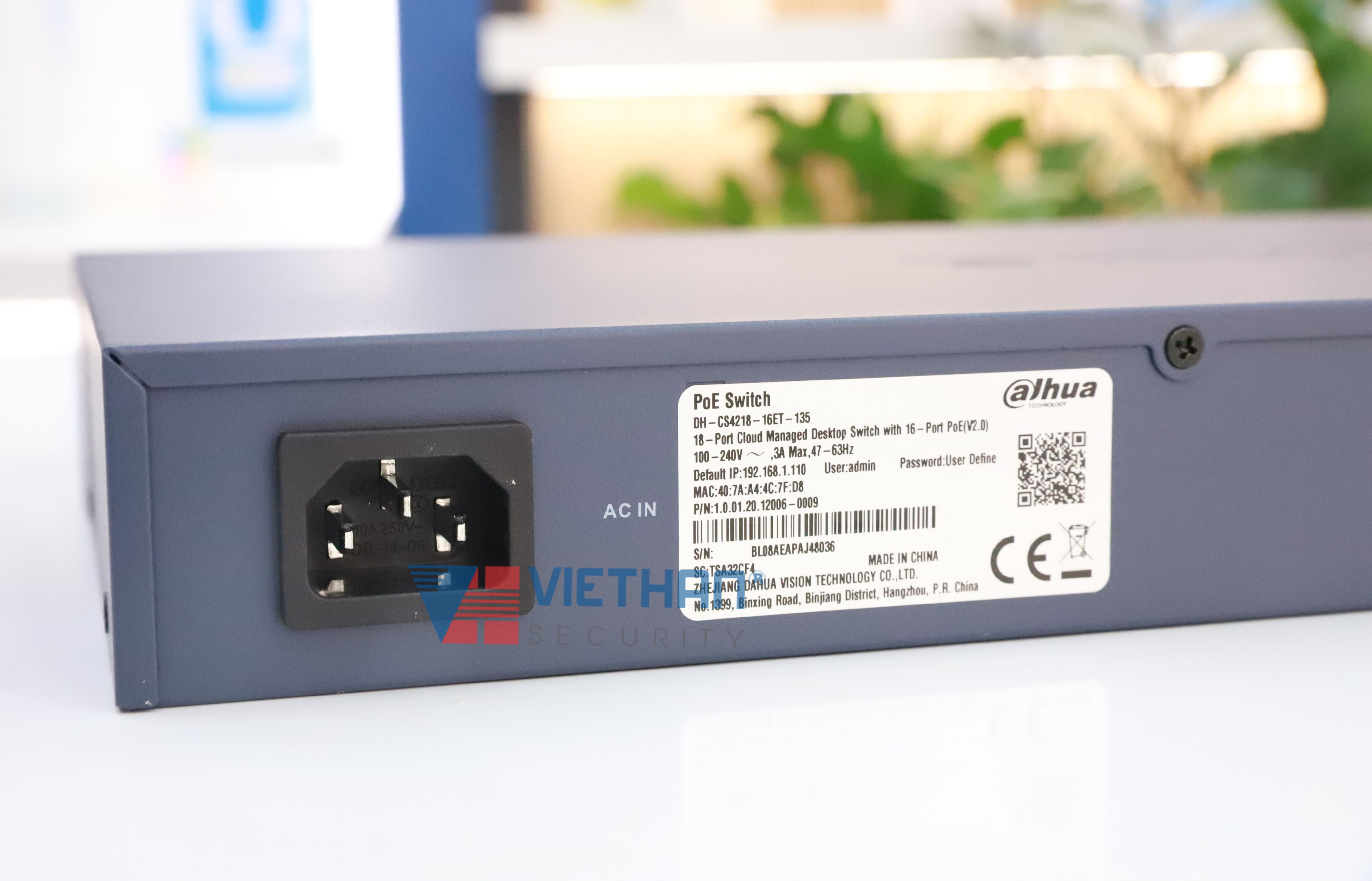 Module Switch PoE Cloud 18 port DAHUA DH-CS4218-16ET-135, 16 PoE, 2 port RJ45, 2 port SFP.
