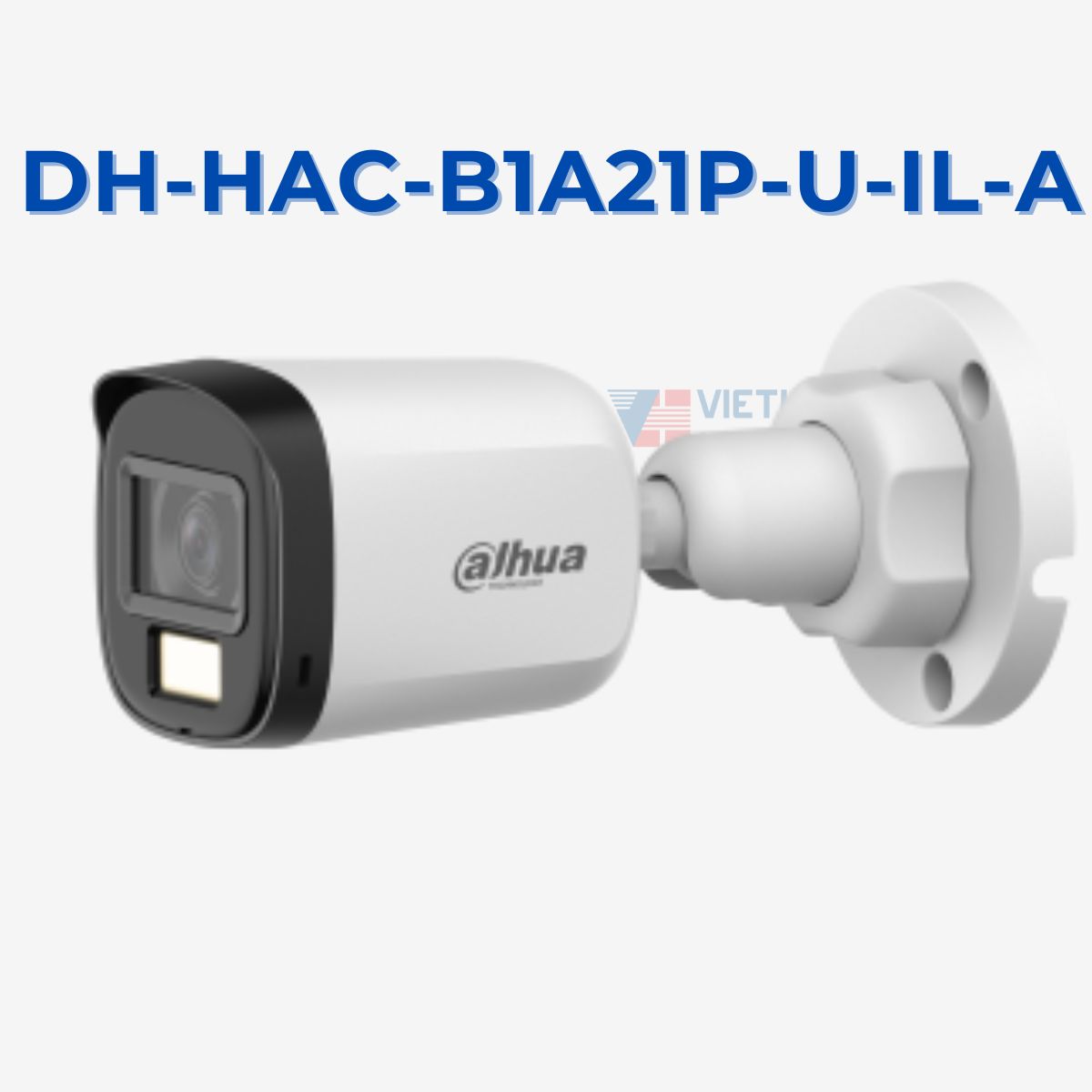 Camera Bullet 2MP HDCVI Dahua DH-HAC-B1A21P-U-IL-A, tích hợp mic, đèn LED trợ sáng 20m