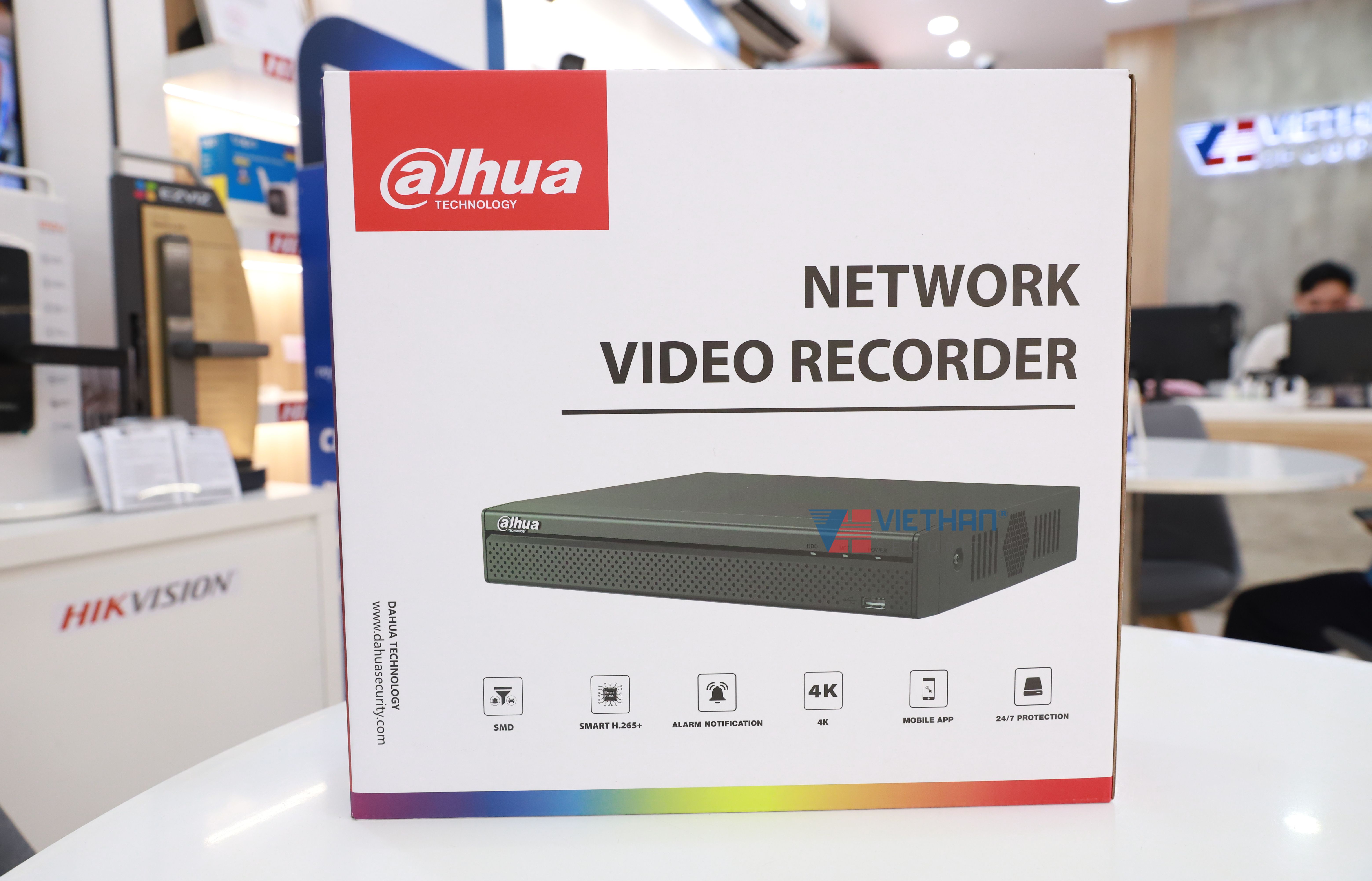 Đầu ghi hình camera IP 16 kênh 12MP DAHUA DHI-NVR2116HS-4KS3, băng thông đầu vào 144Mbps, phát hiện chuyển động. 