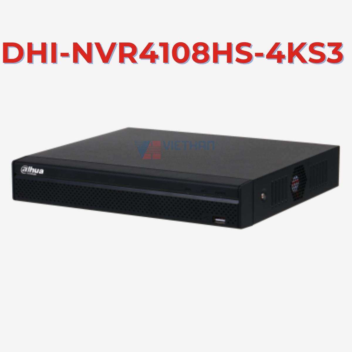 Đầu ghi hình camera IP 8 kênh 12MP Dahua DHI-NVR4108HS-4KS3, hỗ trợ 1 ổ cứng 20TB, băng thông đầu vào 80Mbps 