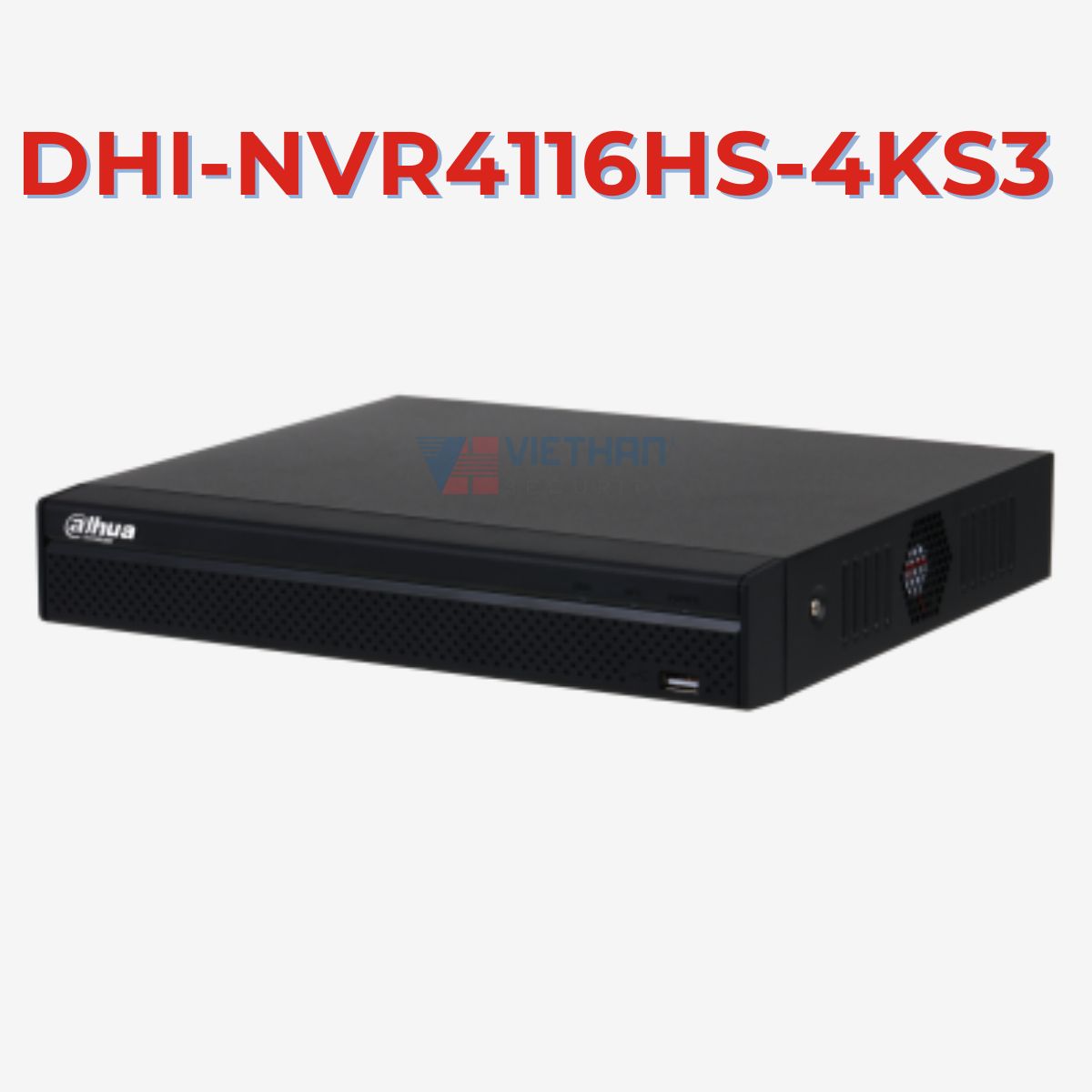 Đầu ghi hình camera IP 16 kênh 12MP Dahua DHI-NVR4116HS-4KS3, hỗ trợ 1 ổ cứng 20TB, băng thông đầu vào 160Mbps 