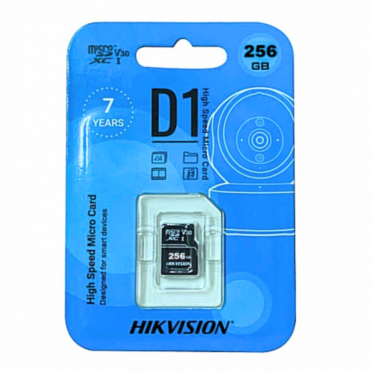 Thẻ nhớ MicroSD 256GB Hikvision chuyên dụng cho camera HS-TF-D1(STD)/256G tốc độ ghi 55MB/s, tốc độ đọc 92MB/s