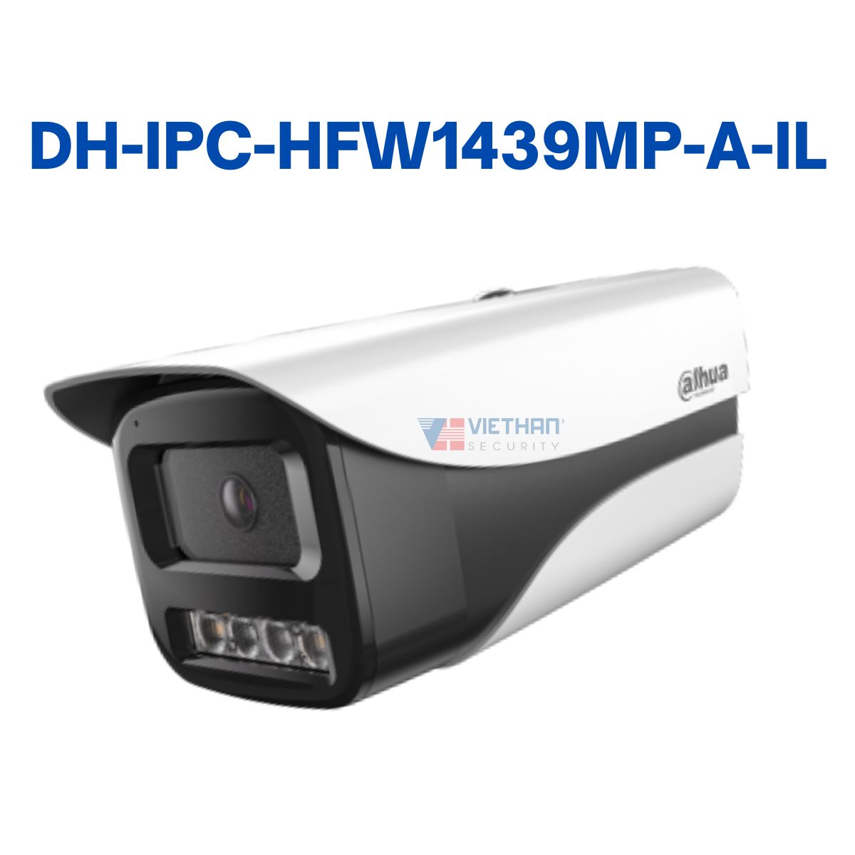 Camera IP Bullet 4MP DAHUA DH-IPC-HFW1439MP-A-IL, Tích hợp Mic, Đèn LED, Hồng ngoại 60m