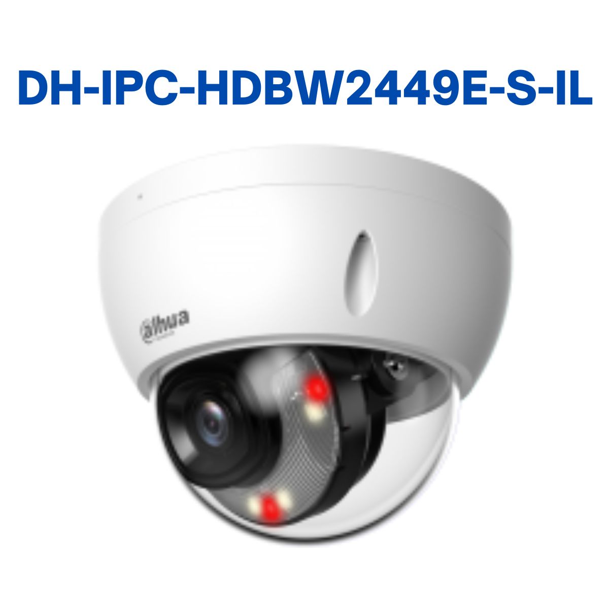 Camera IP Dome 4MP DAHUA DH-IPC-HDBW2449E-S-IL, Tích hợp Mic, Đèn LED, Hồng ngoại 30m