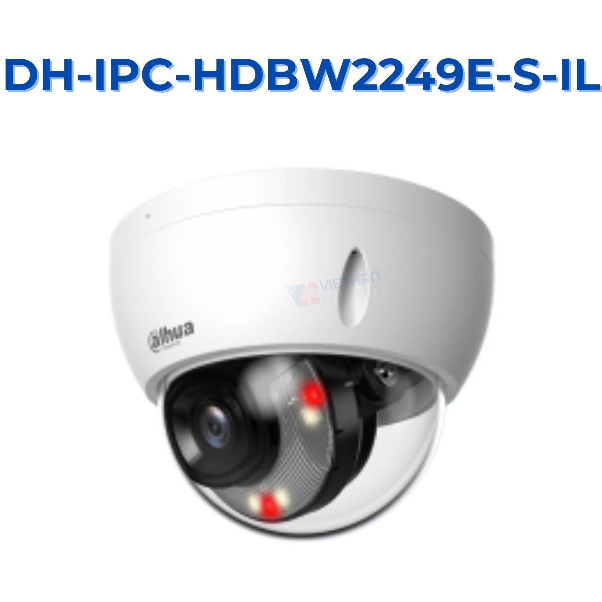 Camera IP Dome 2MP DAHUA DH-IPC-HDBW2249E-S-IL, Tích hợp Mic, Đèn LED, Hồng ngoại 30m