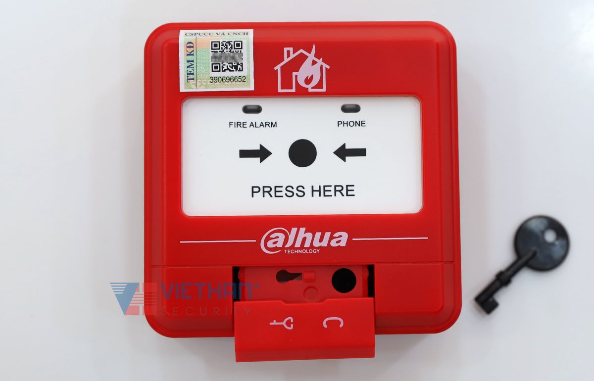 Nút khẩn cấp (vuông) Dahua DHI-HY-C121, Dễ lắp đặt, Chống chịu tốt với môi trường khắc nghiệt 