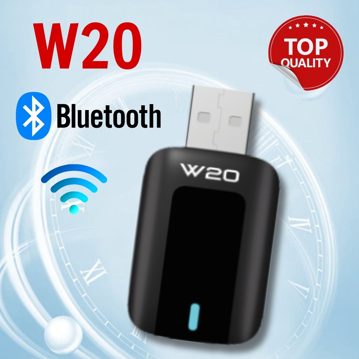 Bộ chuyển đổi không dây Vietmap W20, Hỗ trợ kết nối Bluetooth, Điện áp 5V – 1A 