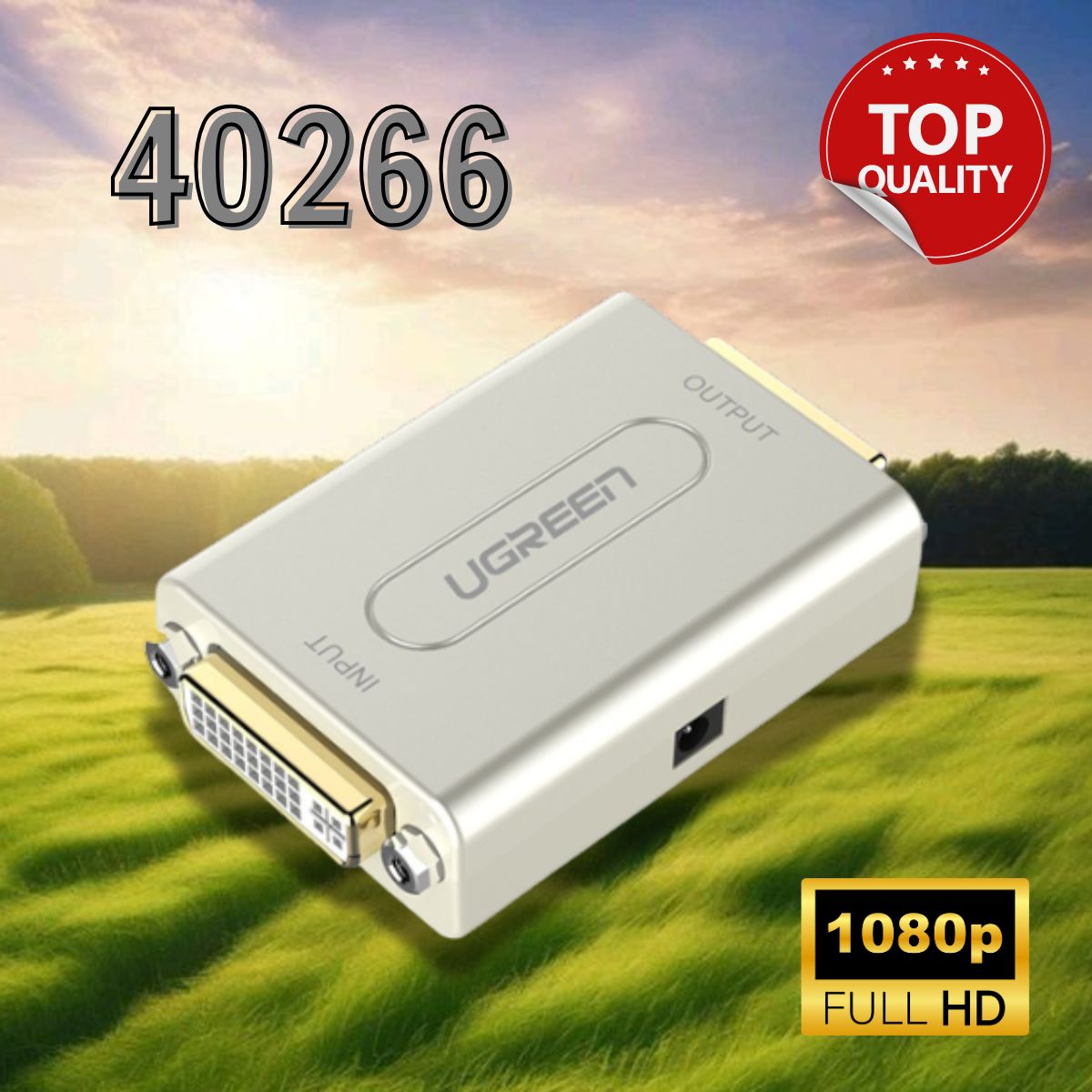 Đầu nối khuếch đại tín hiệu DVI to DVI 24+5 chính hãng Ugreen 40266, Hỗ Trợ Full HD 1080p, Dễ dàng cài đặt 