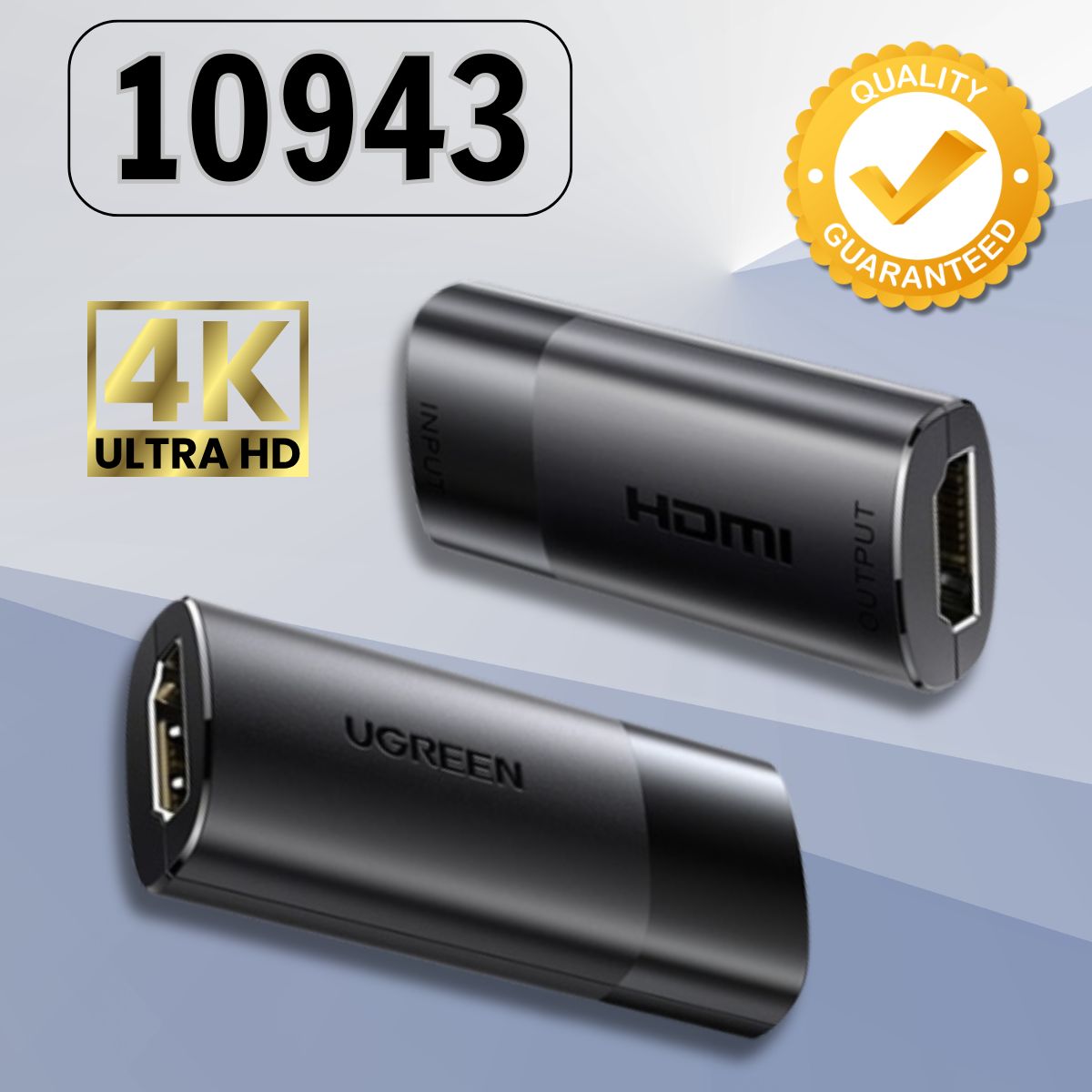 Đầu nối HDMI 2.0 hỗ trợ 4K@60Hz có chip Ugreen 10943 CM429 Hỗ trợ HDCP, Đèn LED 