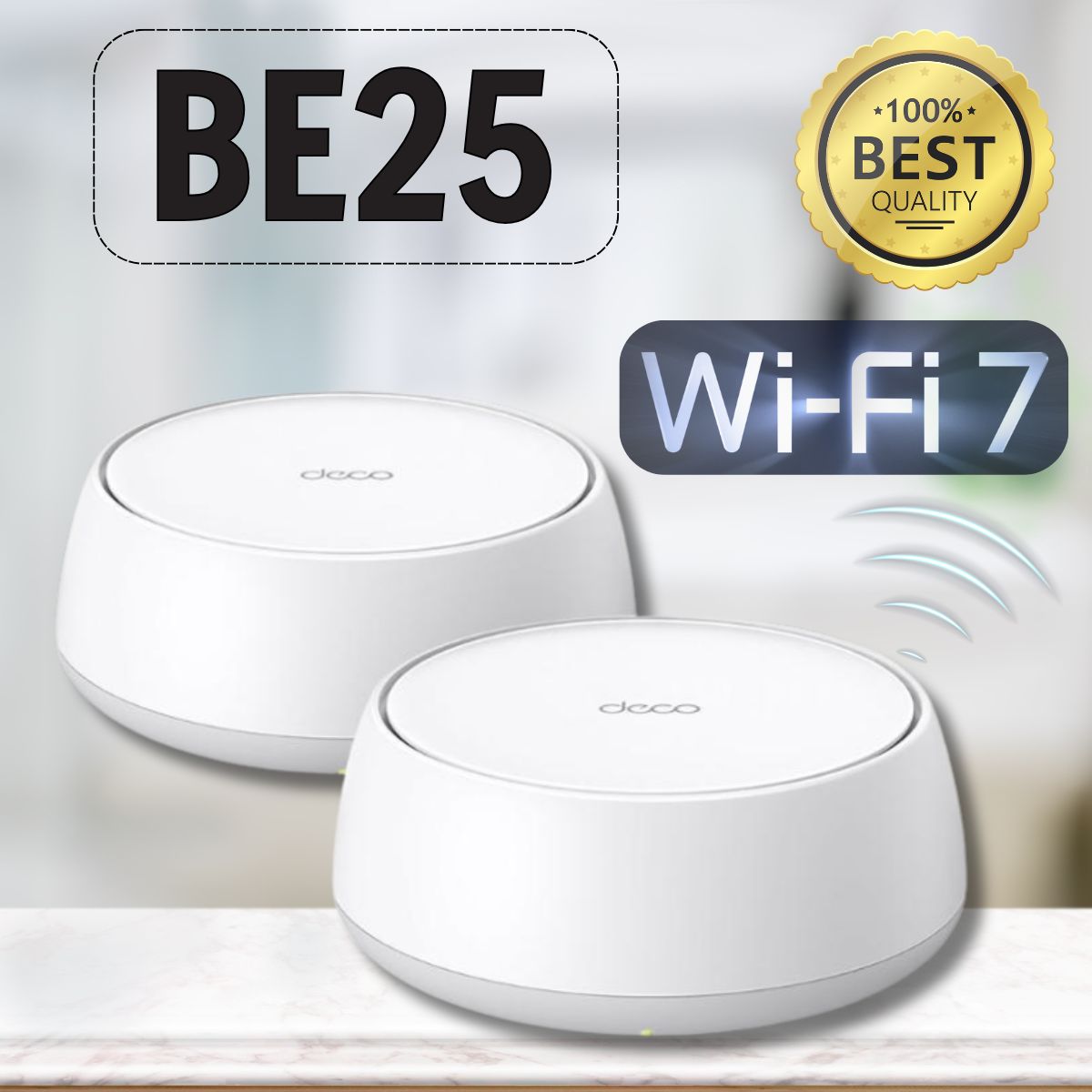 Hệ thống Mesh phát sóng Wifi gia đình WiFi 7 BE5000 TP-Link Deco BE25 (2 pack) Tốc độ 5000Mbps, Kết nối 2.5G, Phủ sóng toàn diện