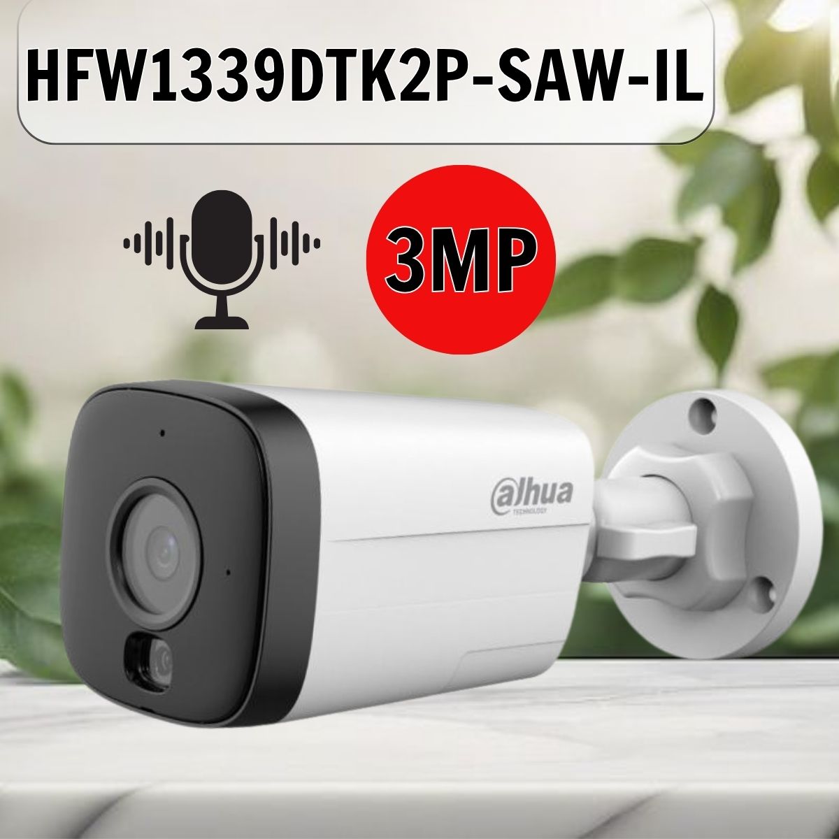 Camera IP Wifi Dahua DH-IPC-HFW1339DTK2P-SAW-IL 3MP, Tích hợp Mic, Hỗ trợ hồng ngoại, Phát hiện con người
