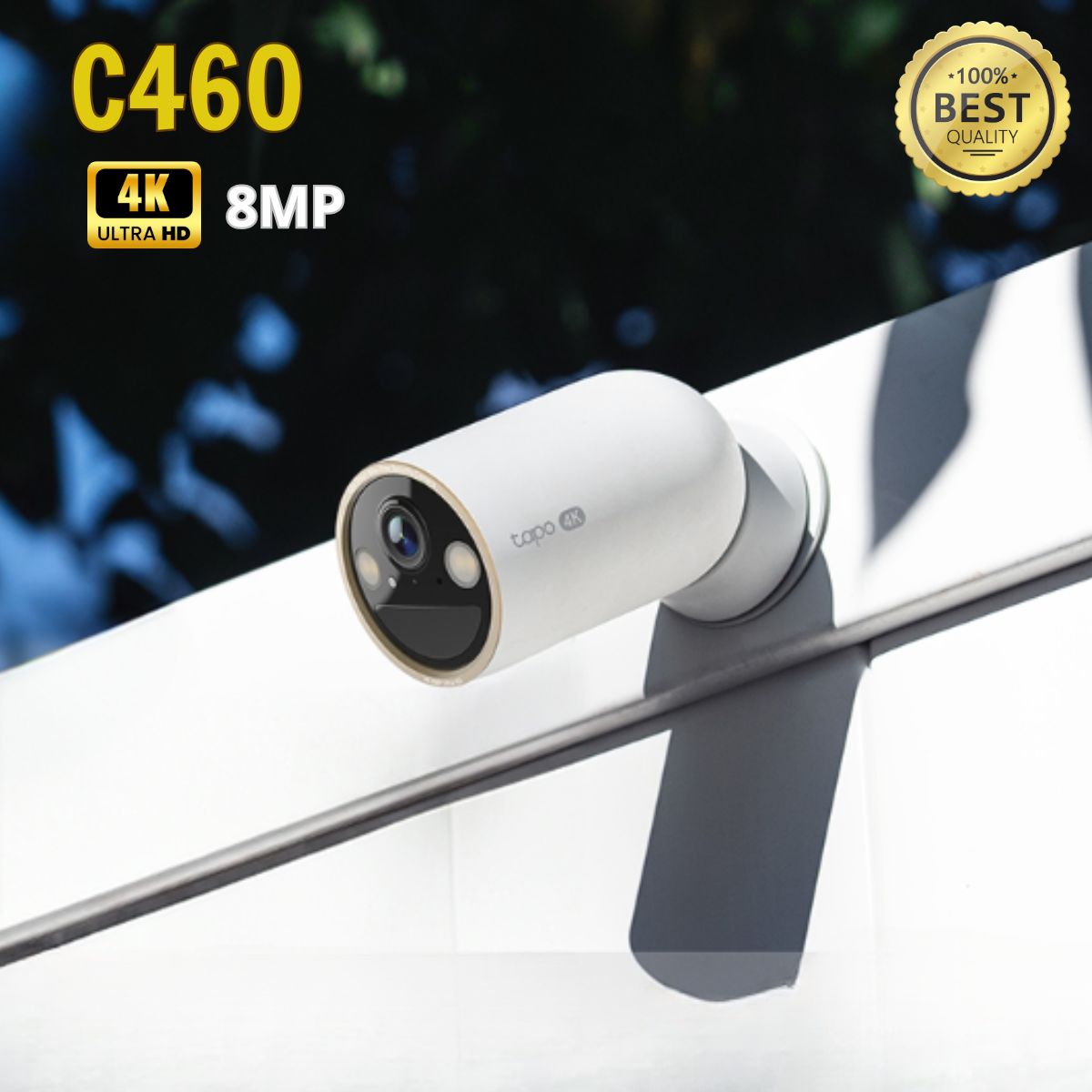 Camera AI 4K Không dây Dùng pin ngoài trời Tapo C460 4K 8MP Chân đế nam châm, Hỗ trợ cảm biến Starlight 