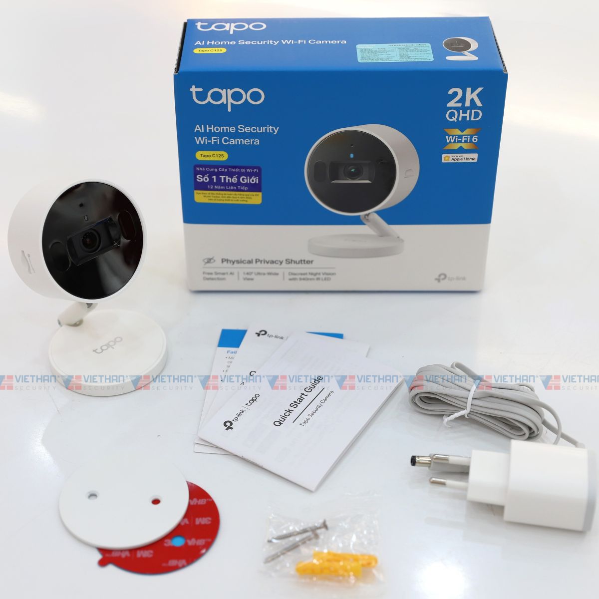 Camera AI Wi-Fi 2K TP-Link Tapo C125 Phát hiện AI thông minh, Đàm thoại 2 chiều 
