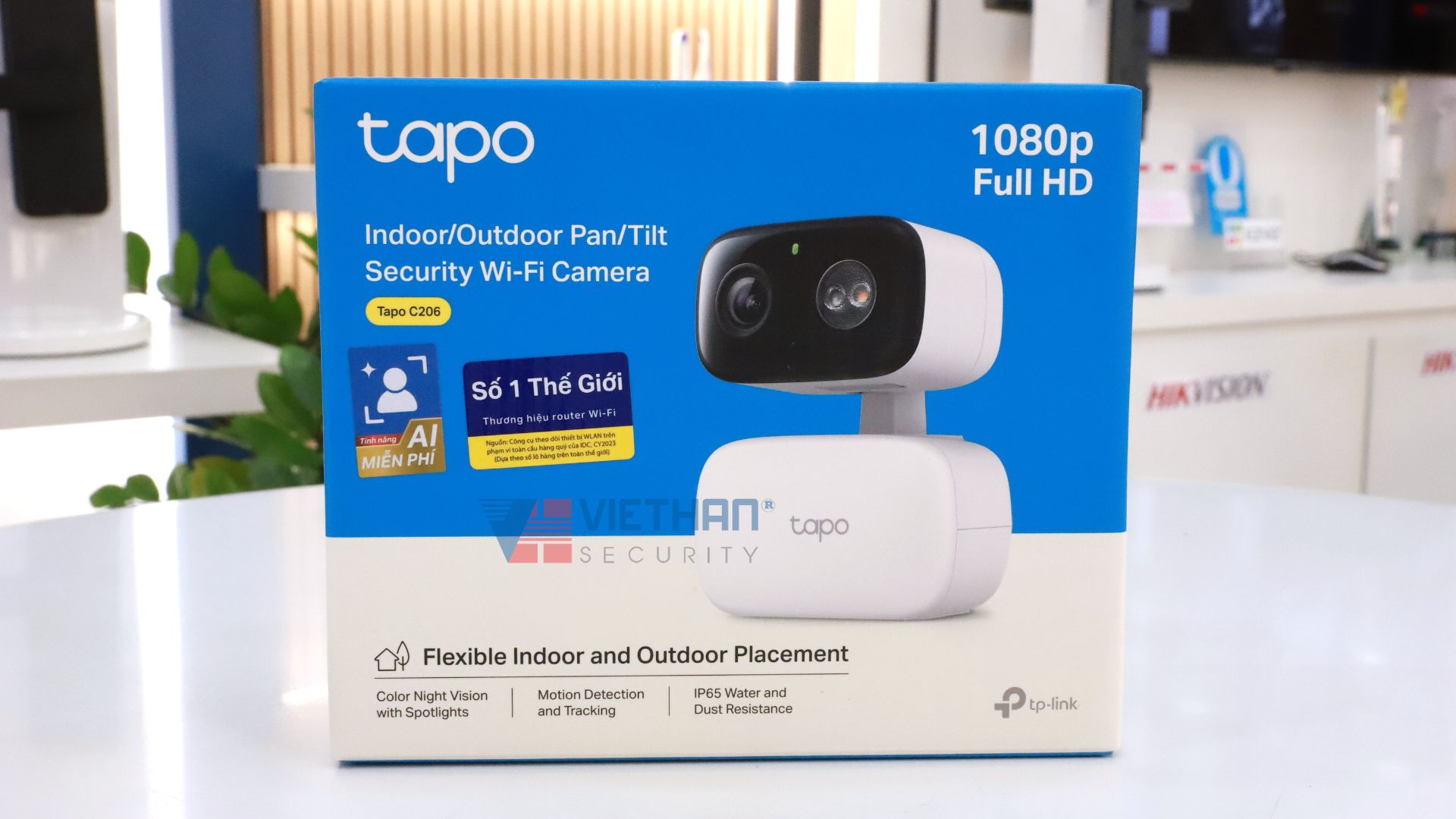 Camera IP Tp-Link Tapo C206 1080p Full HD, phát hiện người, Quay 360 độ, Đàm thoại 2 chiều 