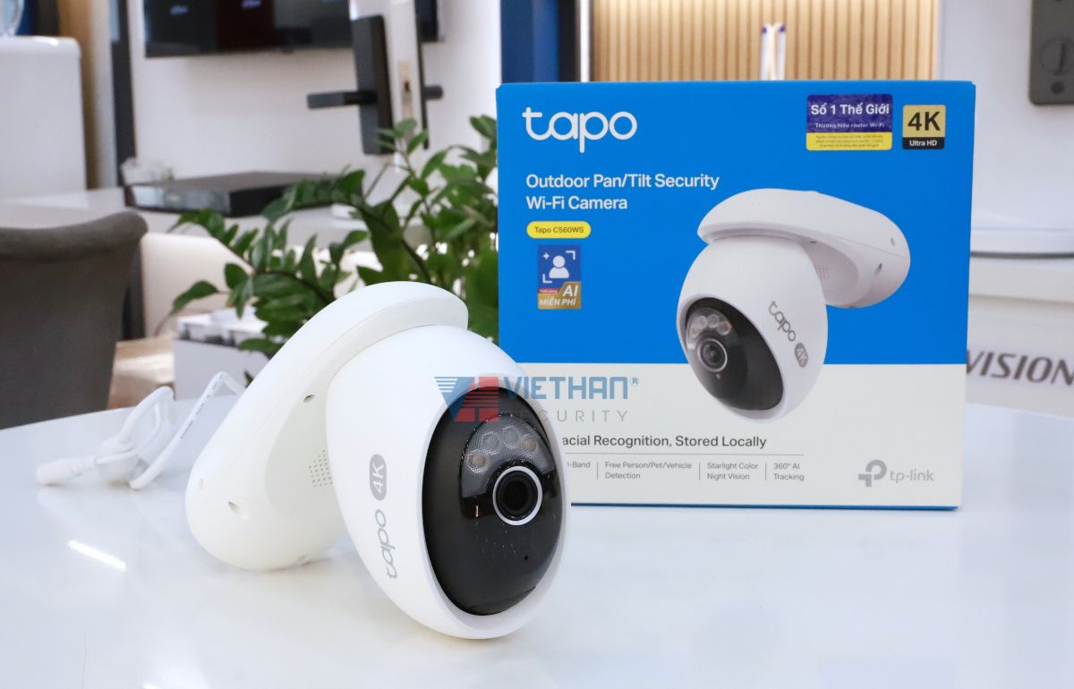 Camera Wi-Fi An ninh 4K Quay quét ngoài trời Tapo C560WS Theo dõi 360 độ, Phát hiện con người, thú cưng, phương tiện