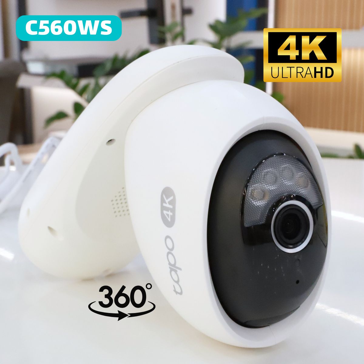 Camera Wi-Fi An ninh 4K Quay quét ngoài trời Tapo C560WS Theo dõi 360 độ, Phát hiện con người, thú cưng, phương tiện