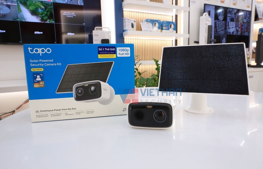 Bộ Kit Camera an ninh năng lượng mặt trời Tapo C400 KIT Hỗ trợ Full HD 1080P, Phát hiện người, Vùng riêng tư tuỳ chỉnh