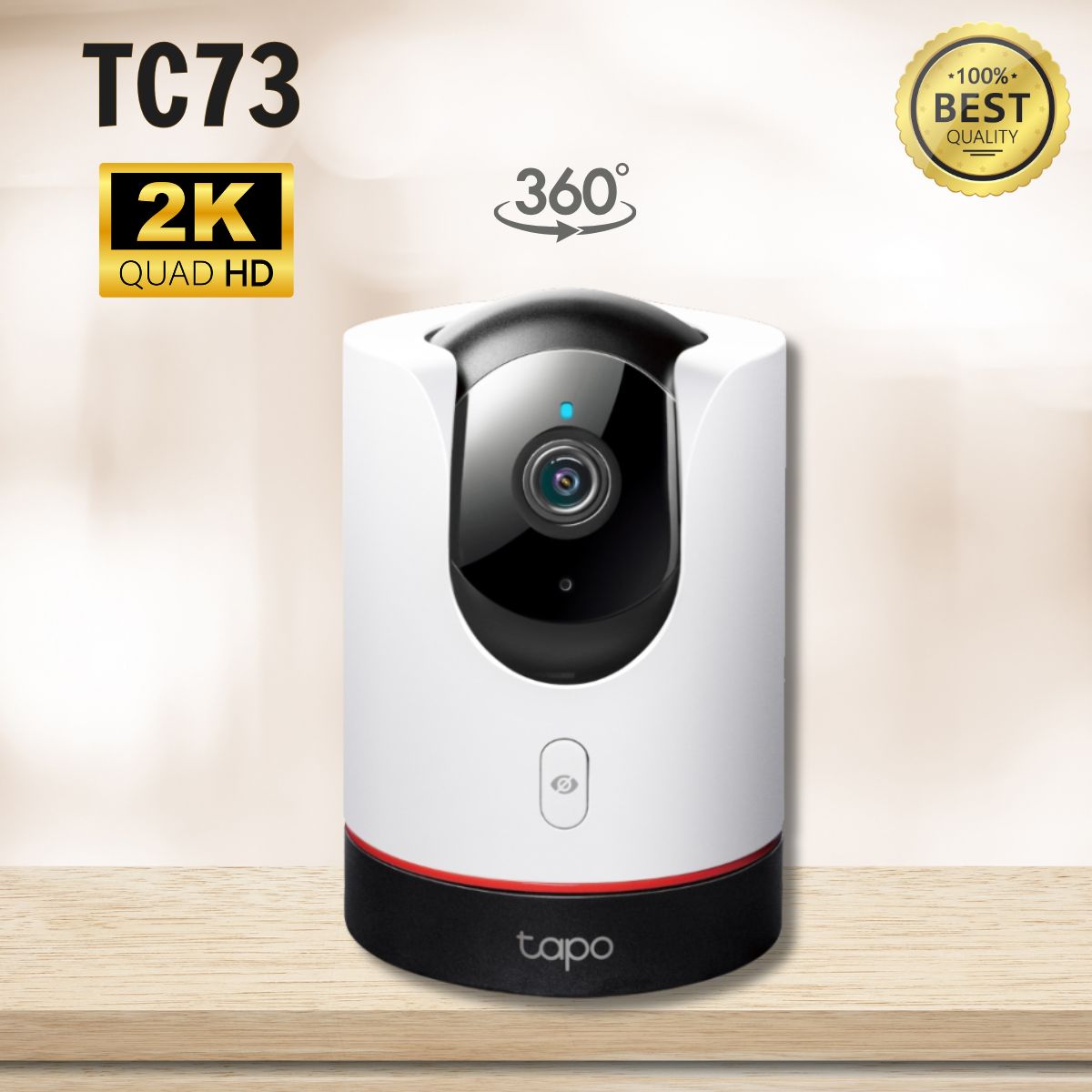 Camera AI Wi-Fi gia đình quay quét 360 độ 2K Tapo TC73 Theo dõi chuyển động thông minh, Trang bị cảm biến Starlight 