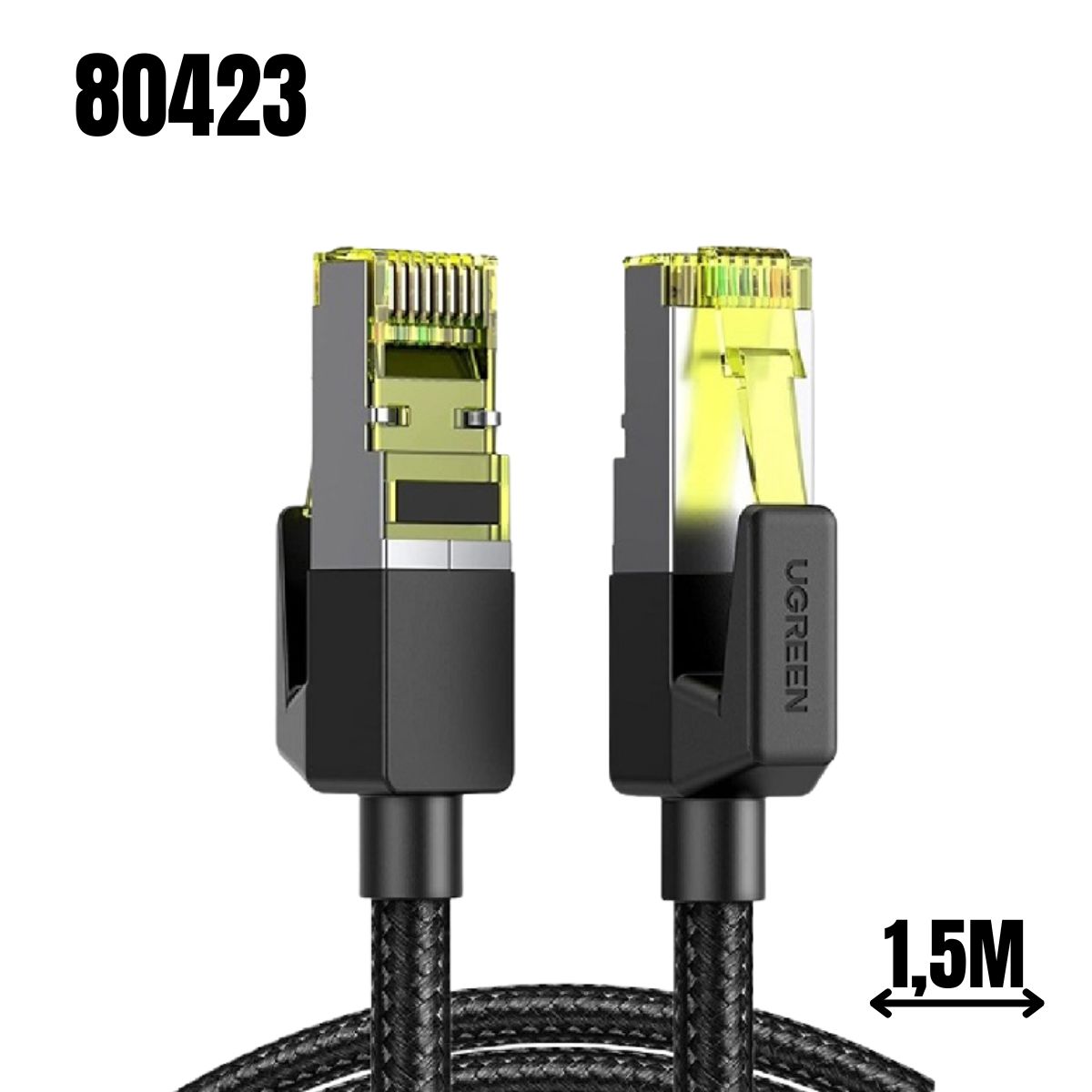 Cáp mạng Cat7 vỏ bọc Nylon dài 2M băng thông 10Gbps 600MHZ Ugreen 80423 cao cấp