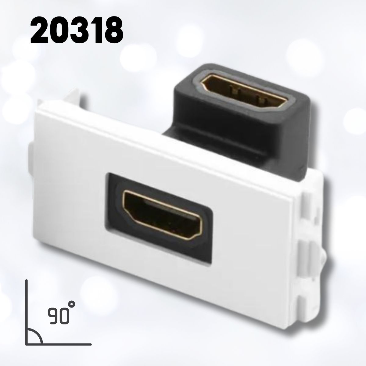 Mặt nạ HDMI âm tường gập 90 độ Ugreen 20318 MM113 Màu đen, Lõi nhân HDMI bằng đồng 100% cao cấp 