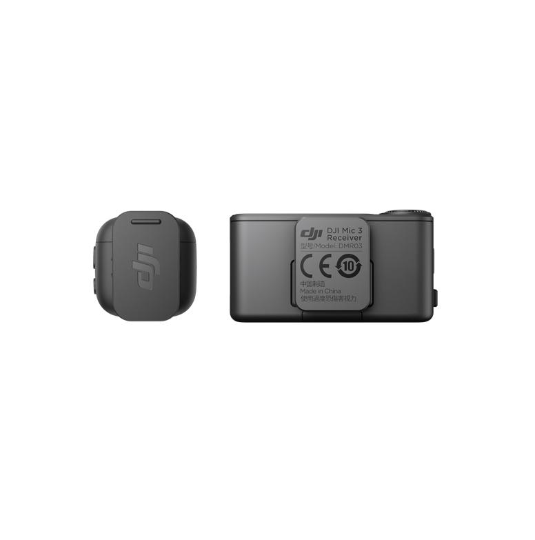 Bộ mic không dây DJI Mic 3 (1TX + 1RX) (FCC) Ghi âm 32-bit, Chống nhiễu băng tần kép, Khử ồn tốt, Sạc nhanh