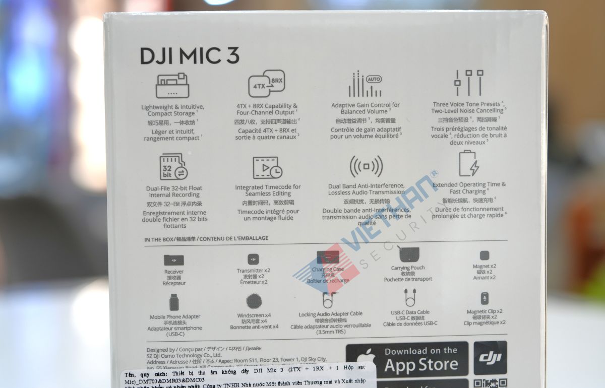 DJI Mic 3 (2TX + 1RX + charging case) (FCC) Hỗ trợ Lossless Audio, Chống nhiễu, Khử ồn, Thời gian sử dụng 28 tiếng