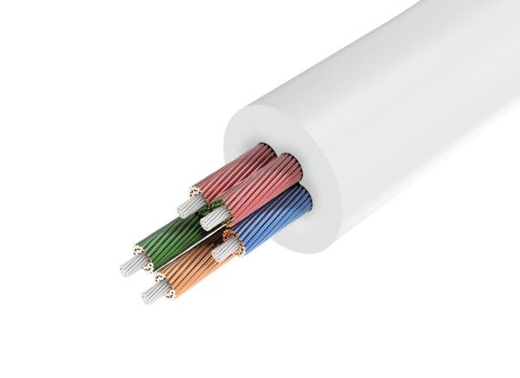 Dây chuyển âm thanh 3.5mm dương sang Jack Mic + Loa âm Ugreen 30618 AV141 dài 20cm, màu trắng, Lõi đồng nguyên chất