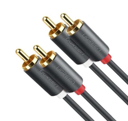 Cáp âm thanh Bông sen 2 ra 2 dương Ugreen 30747 AV104 dài 1m, Màu đen, Mạ vàng 24K