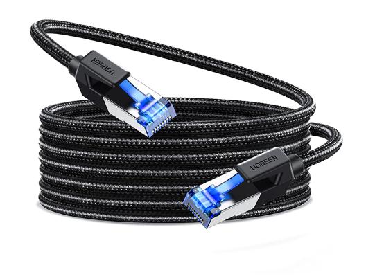 Cáp mạng Cat 8 đúc sẵn 2 đầu S/FTP Ugreen 30799 Dài 15m, Tốc độ 40Gbps